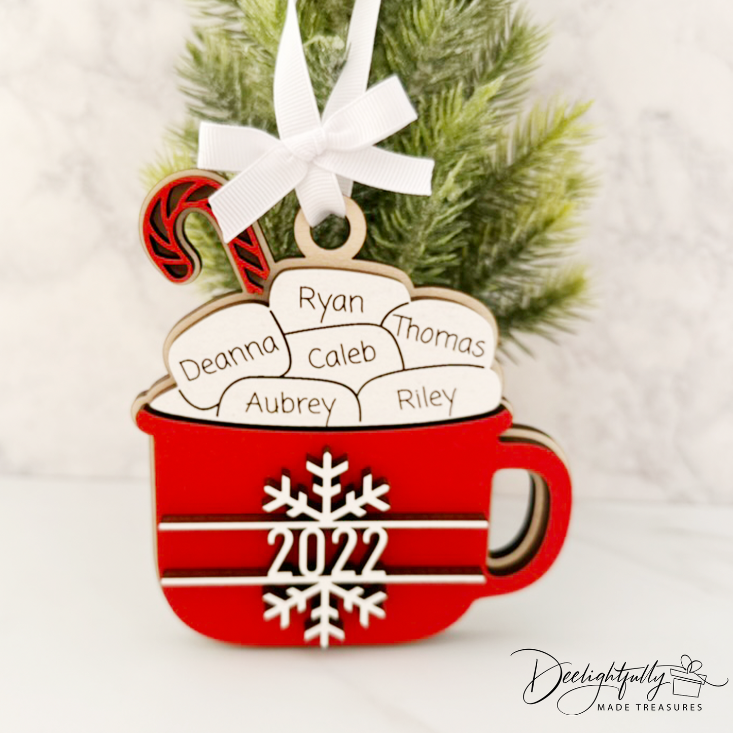 Personalized Family Hot Cocoa Christmas Ornament