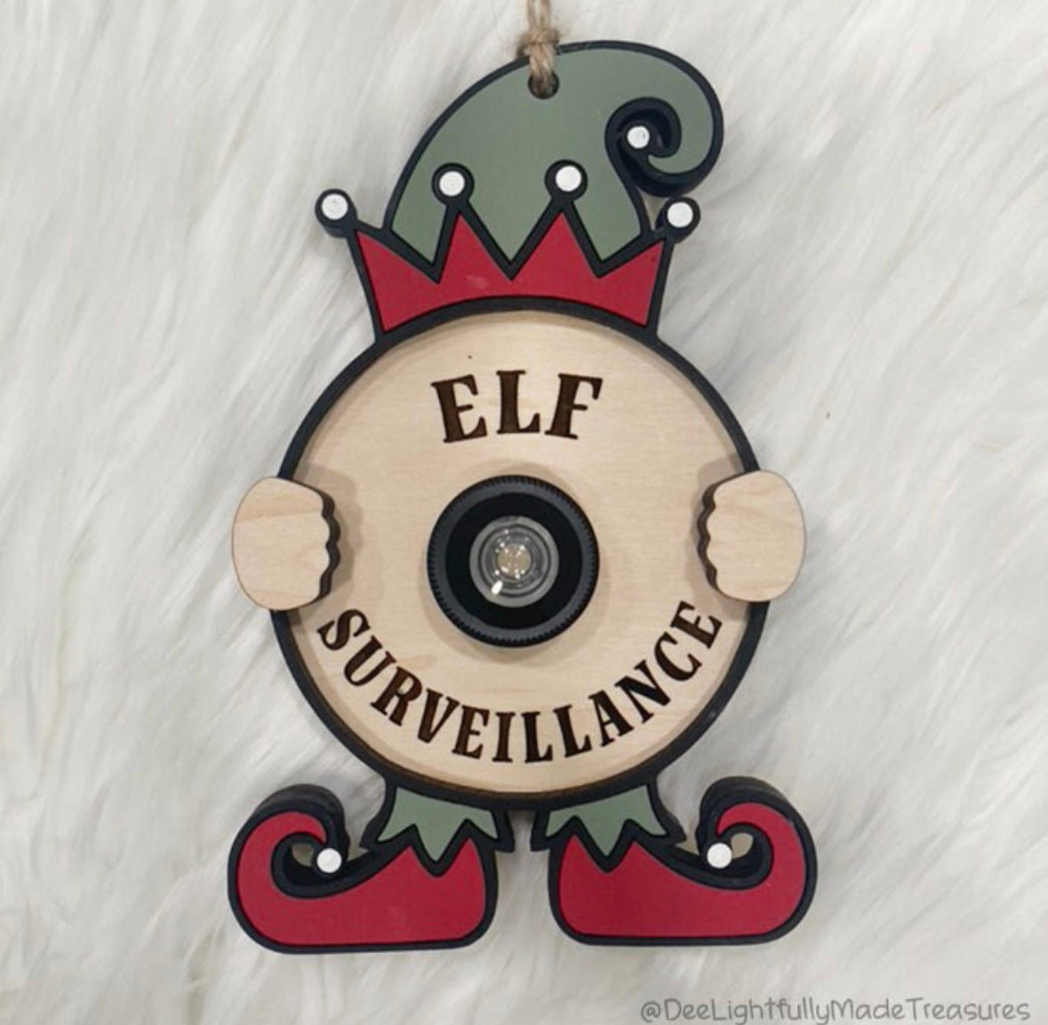Elf Surveillance Christmas Ornament