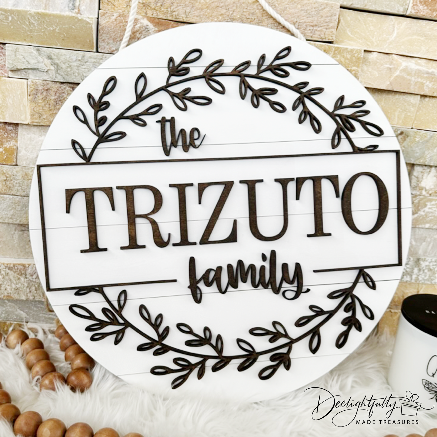 Personalized Family Name Door Sign