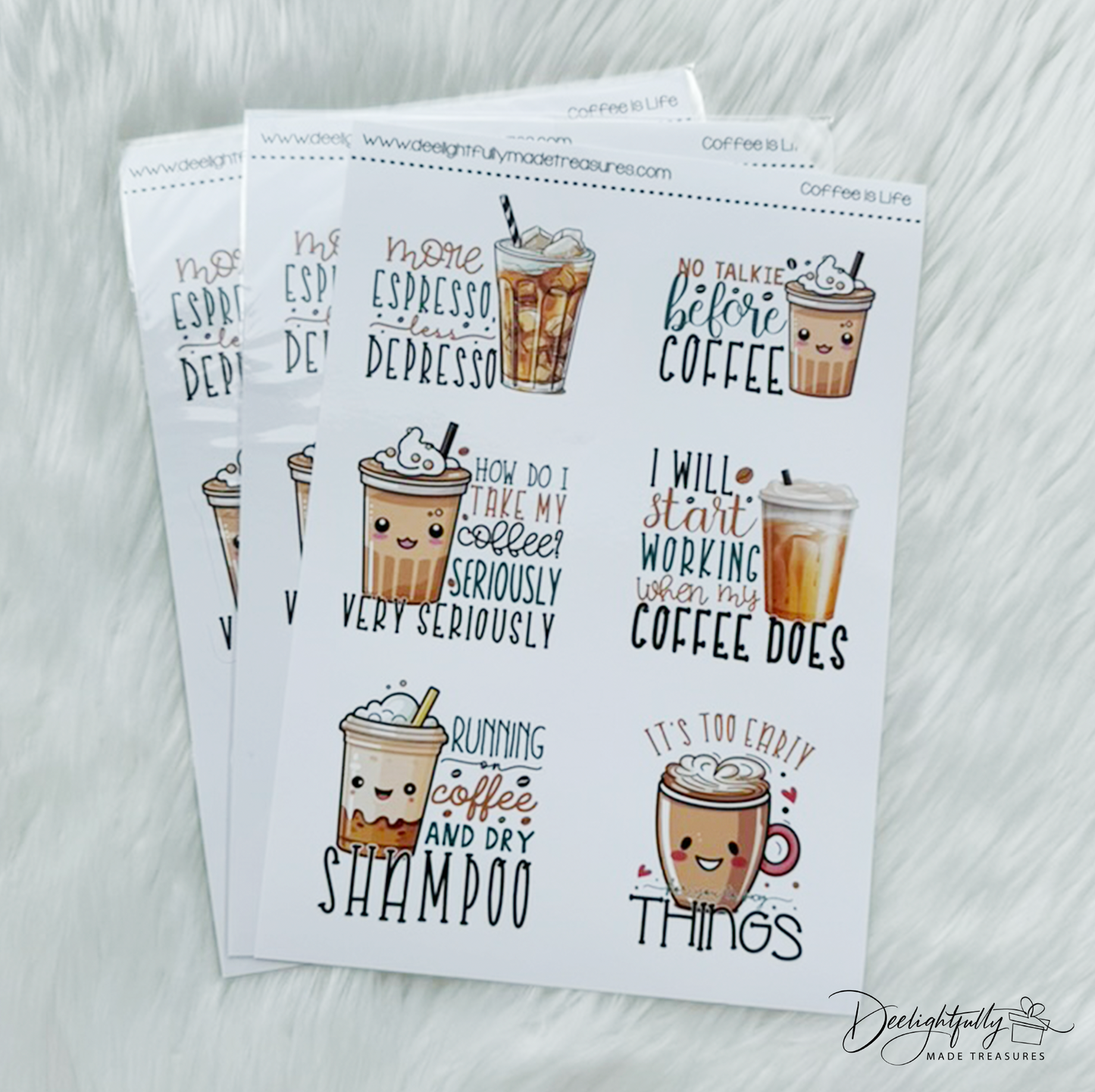 Coffee is Life Vinyl Sticker Sheet