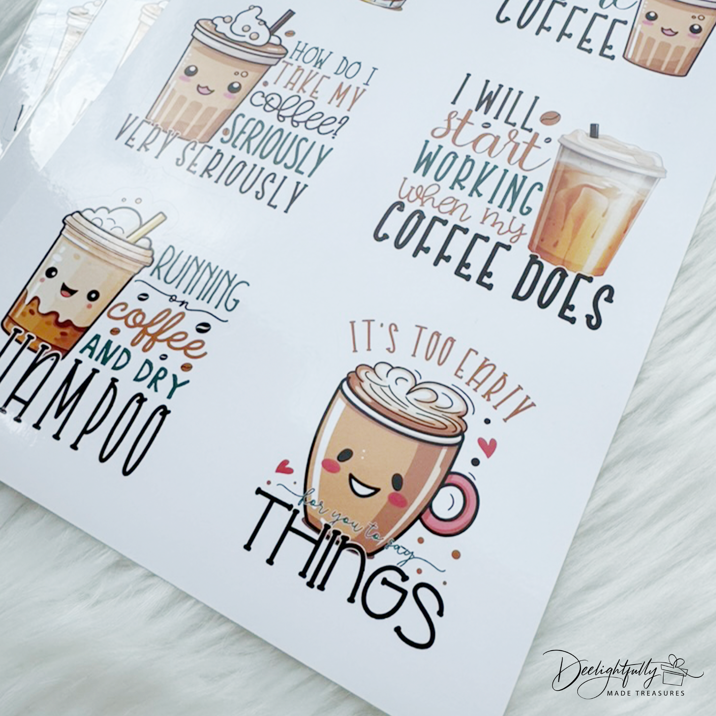 Coffee is Life Vinyl Sticker Sheet