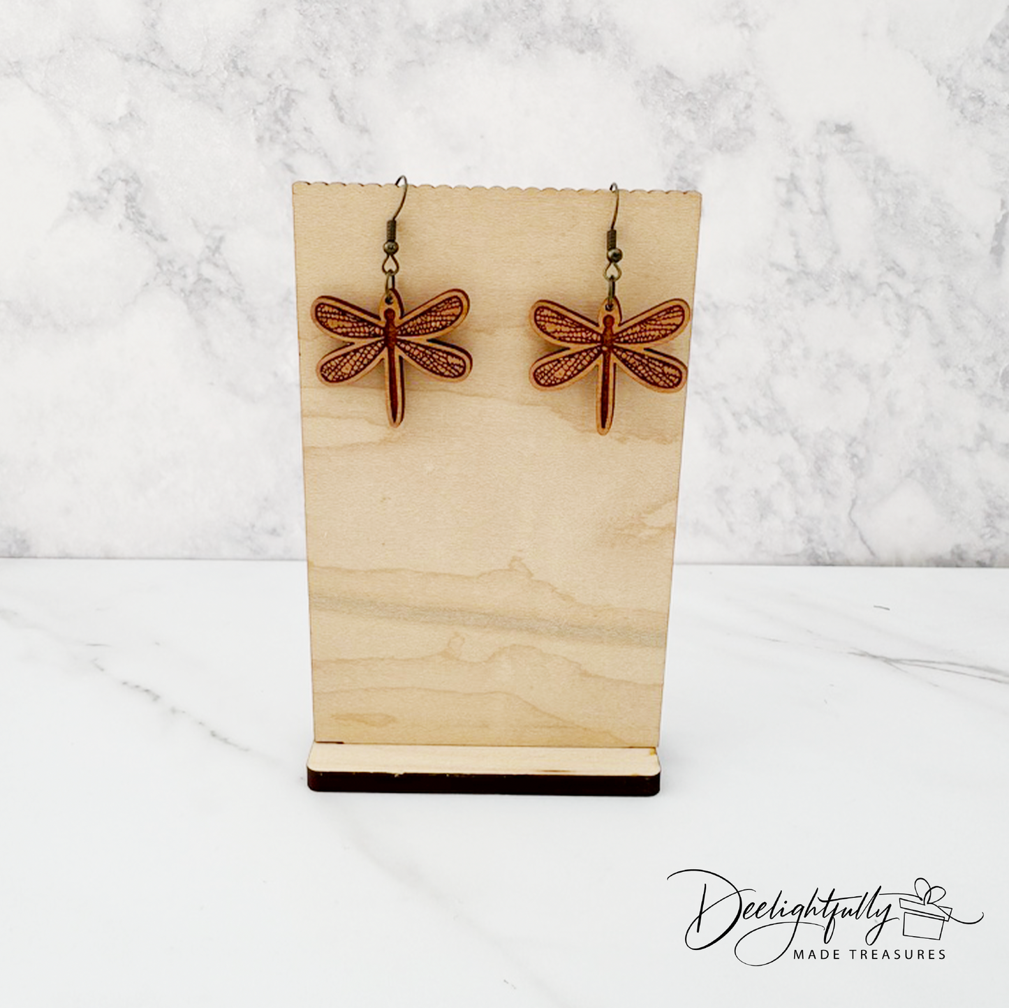 Dragonfly Wooden Earrings