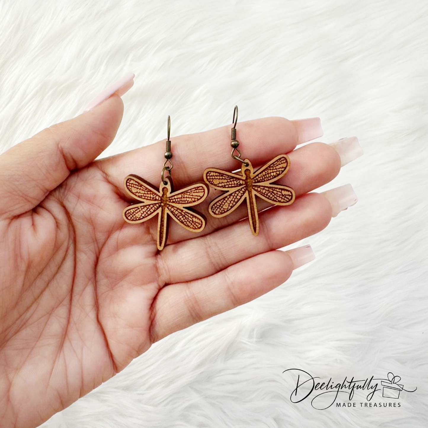 Dragonfly Wooden Earrings