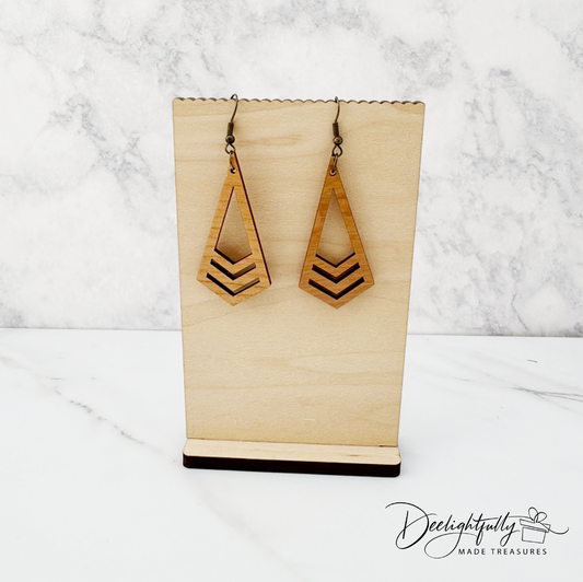 Chevron Wooden Earrings