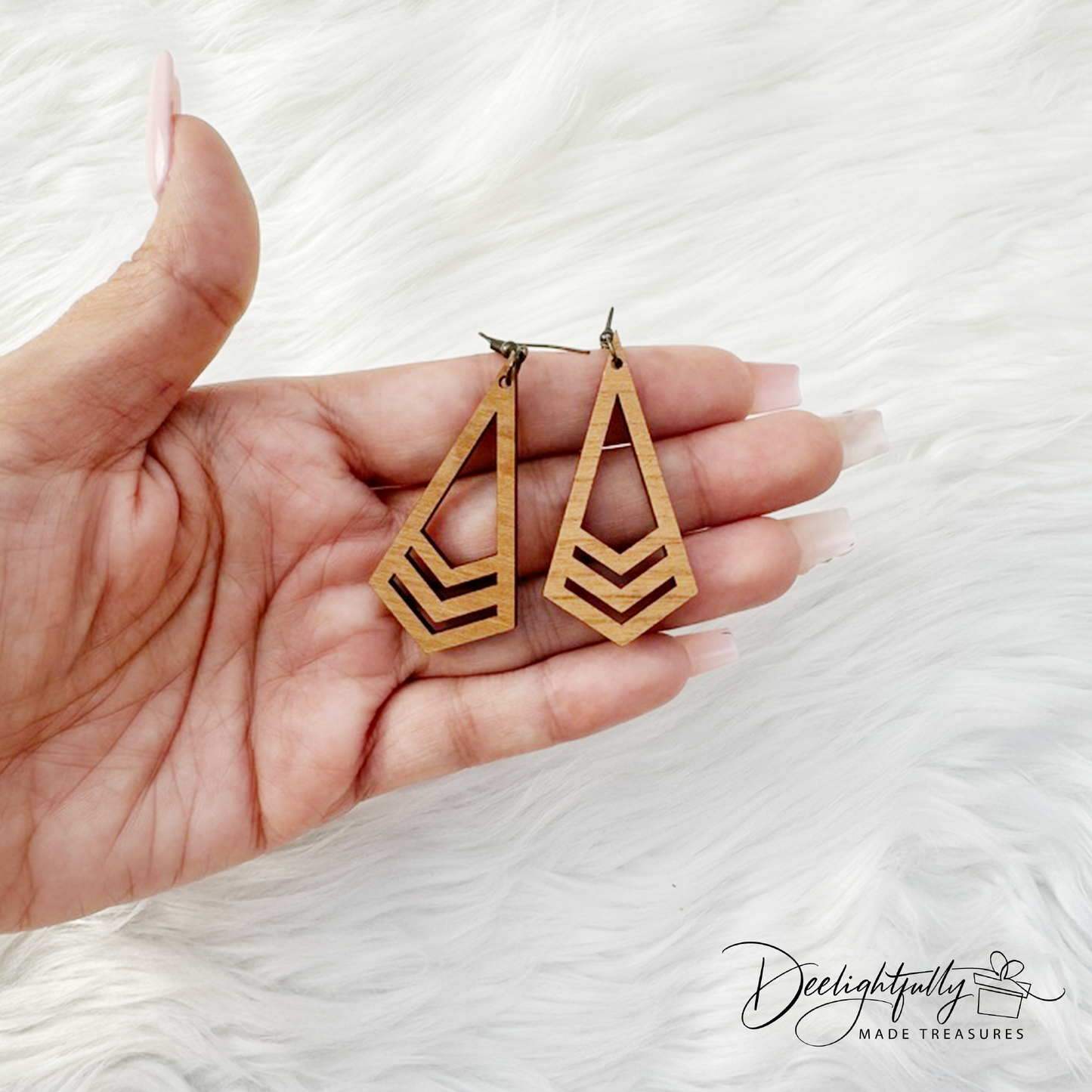 Chevron Wooden Earrings