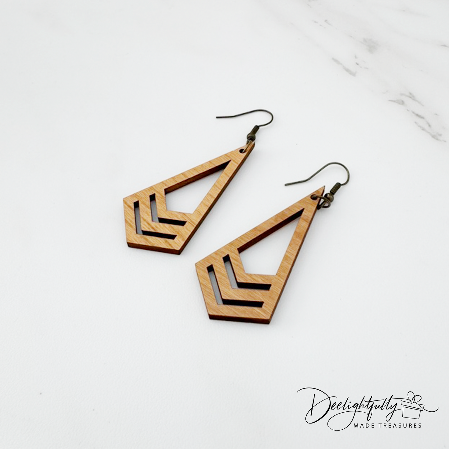 Chevron Wooden Earrings